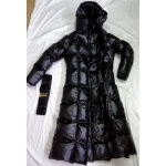 New wet look shiny nylon down dress winter coat bespoke DR2082